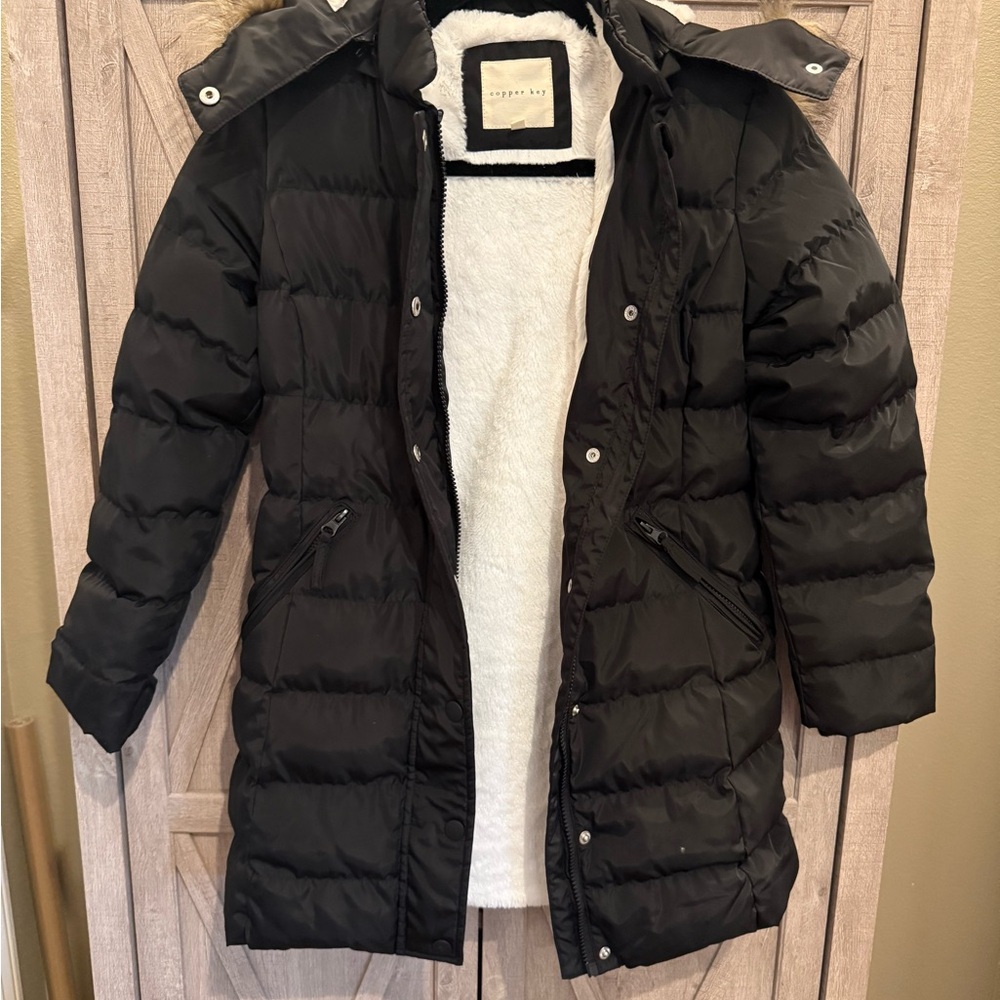 Copper Key Black Puffer Jacket Youth 10/12